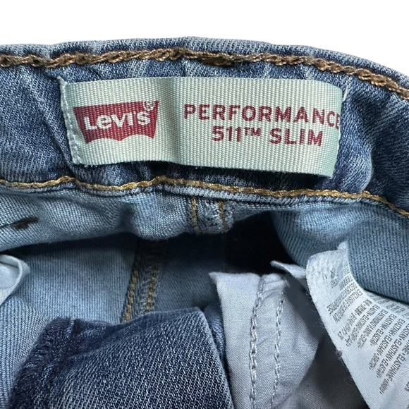 Levi's Boys 511 Slim Fit Denim Blue Jeans Size 10 - Picture 10 of 13